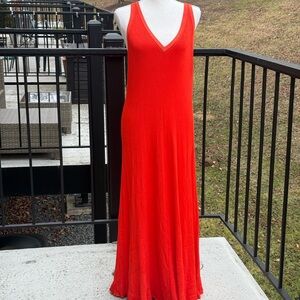 BODEN Rib Sweater Dress In Blood Orange Size 16-18